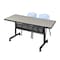 Kobe Rectangle FlipTop Table, 60" W, 29" H, Laminate Top, Maple MKFTM6030PL47GY - alternate 1
